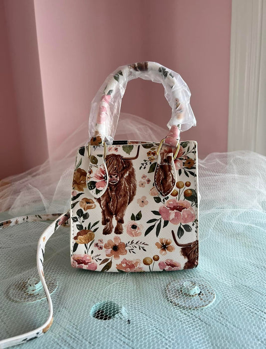 Highland cow Purse bag