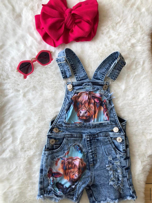 Highland Cow Jean Overalls