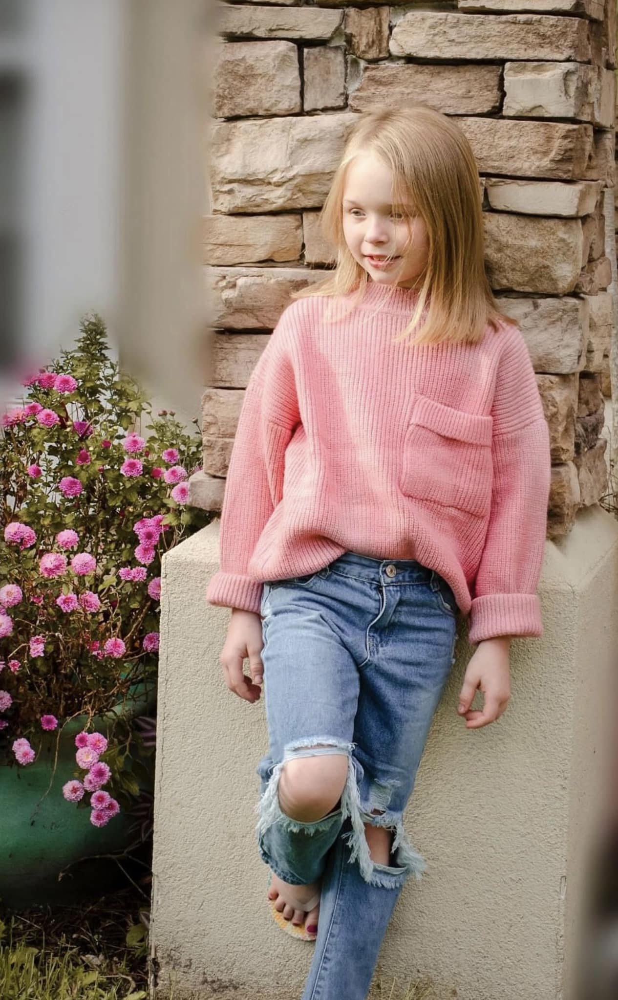 Pink oversized sweater