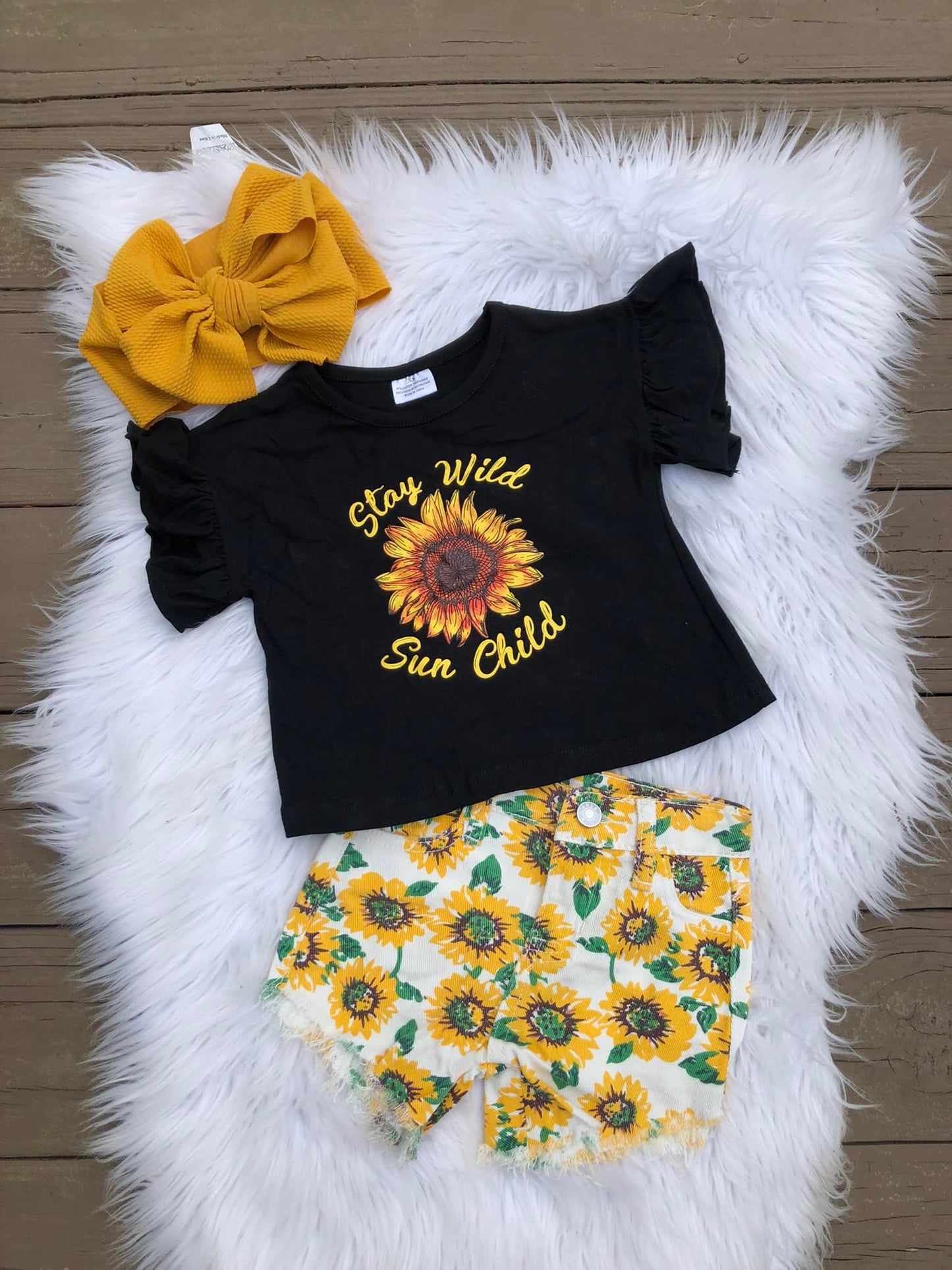 Sunflower Jean shorts set