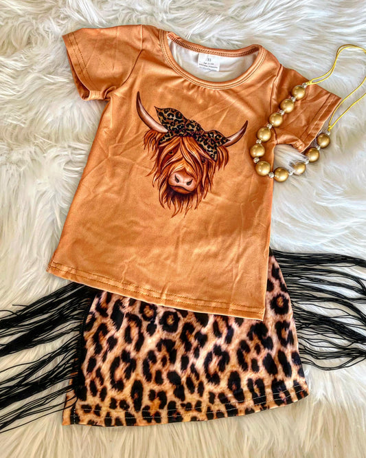 Cattle Fringe Skirt set