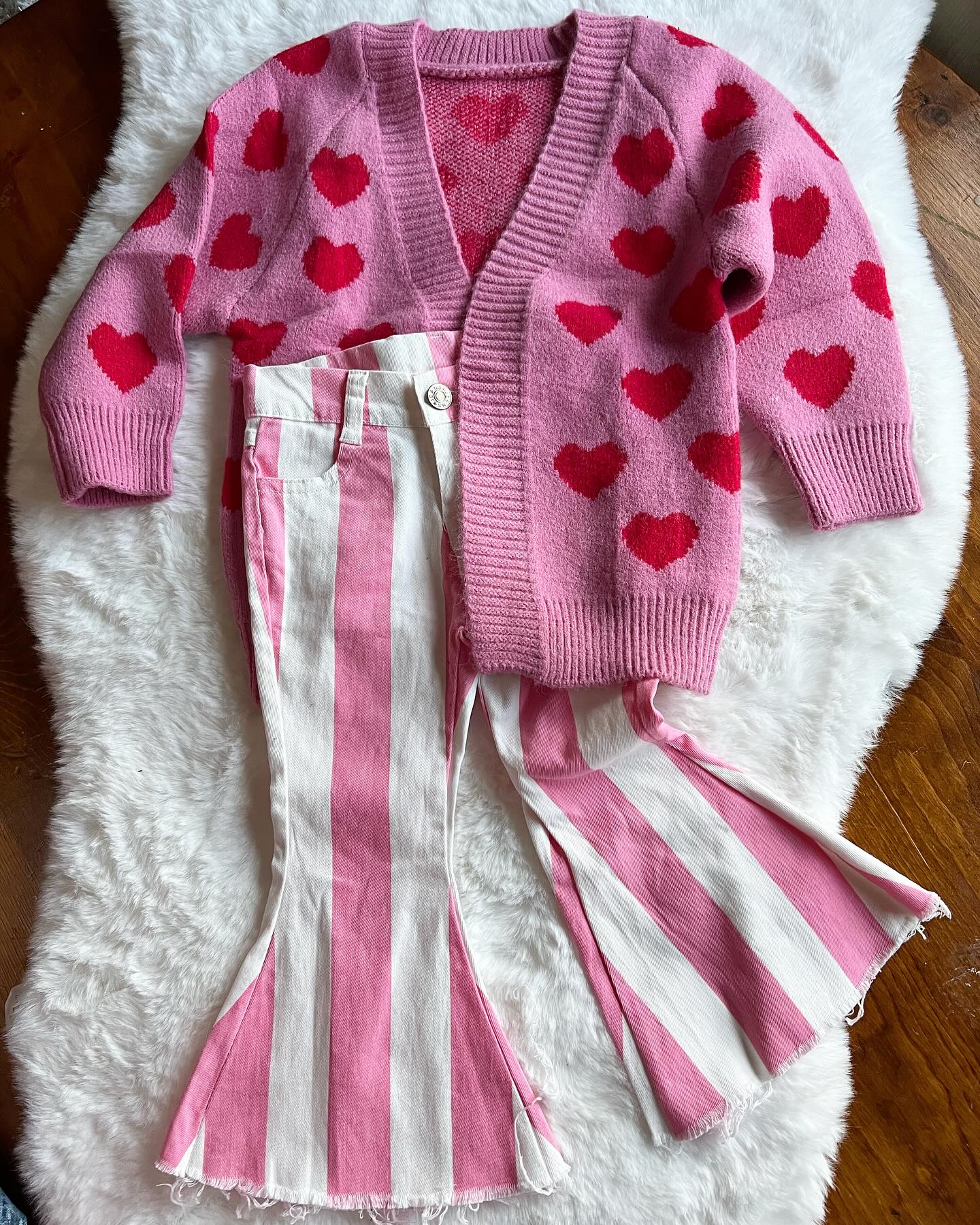 Pink Heart Cardigan
