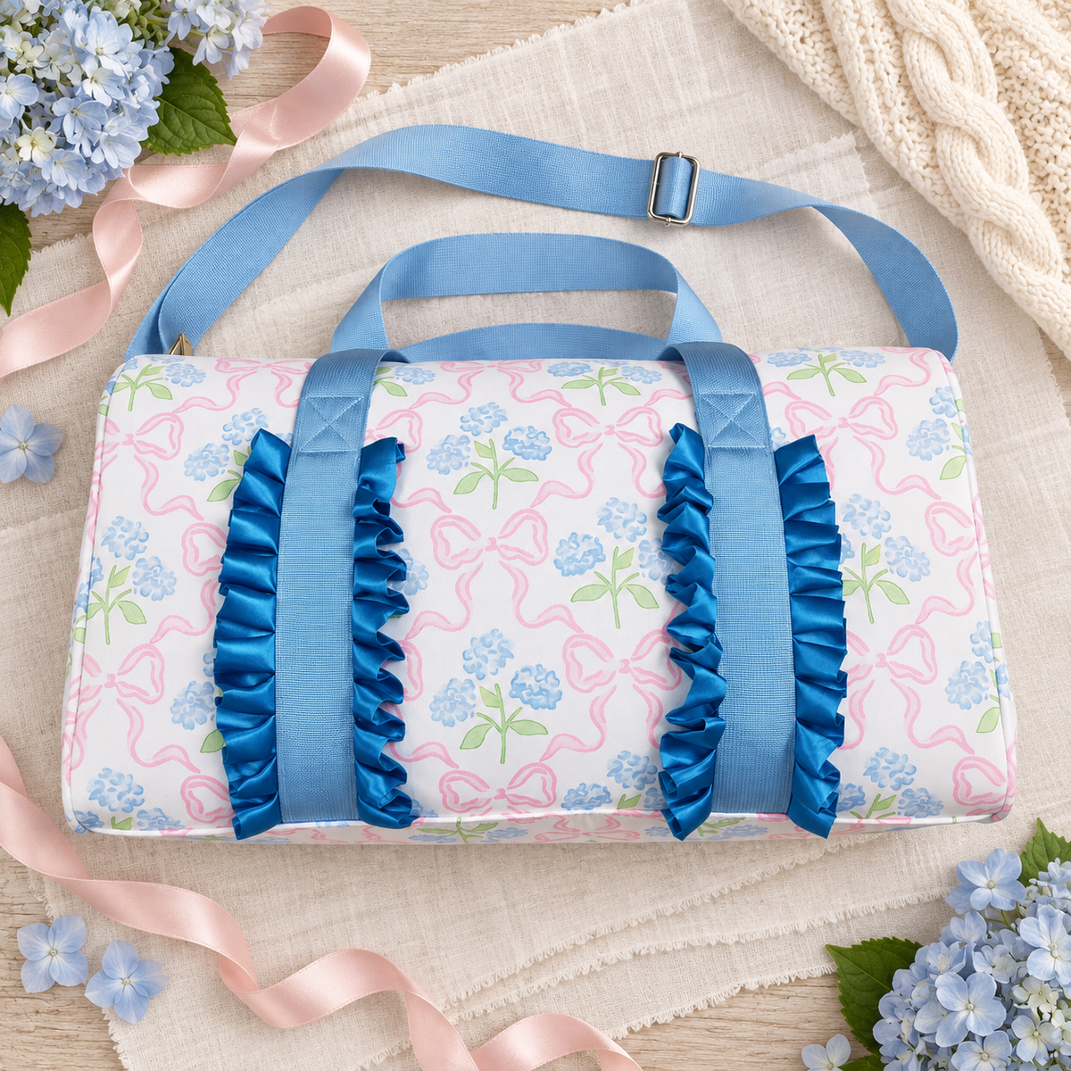 Hydrangea Duffle Bag