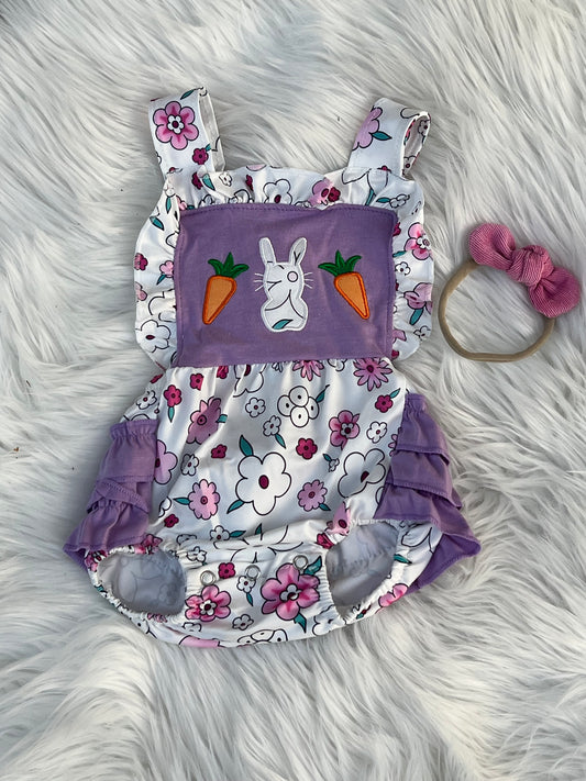 Purple Ruffle Butt Romper