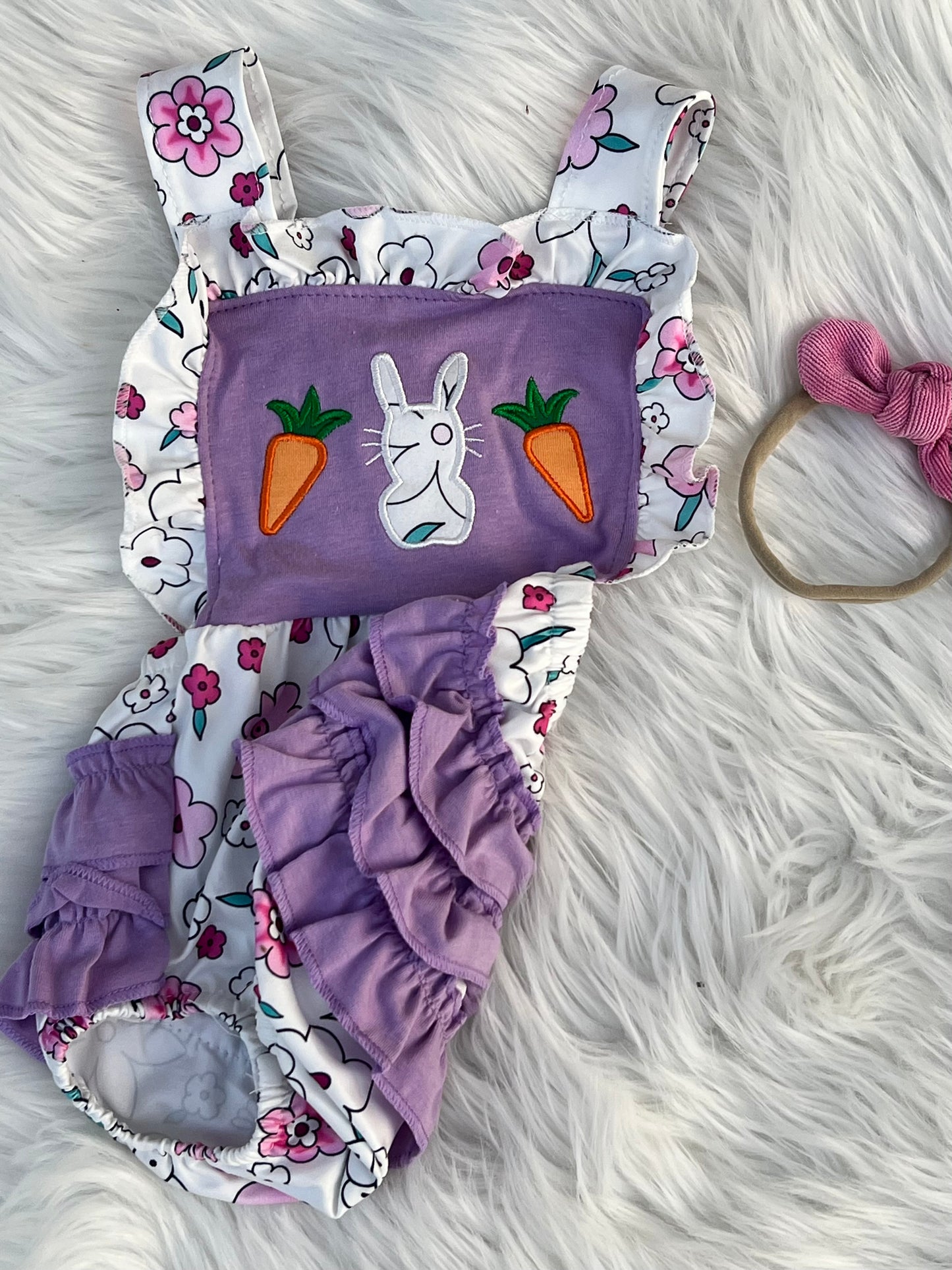Purple Ruffle Butt Romper