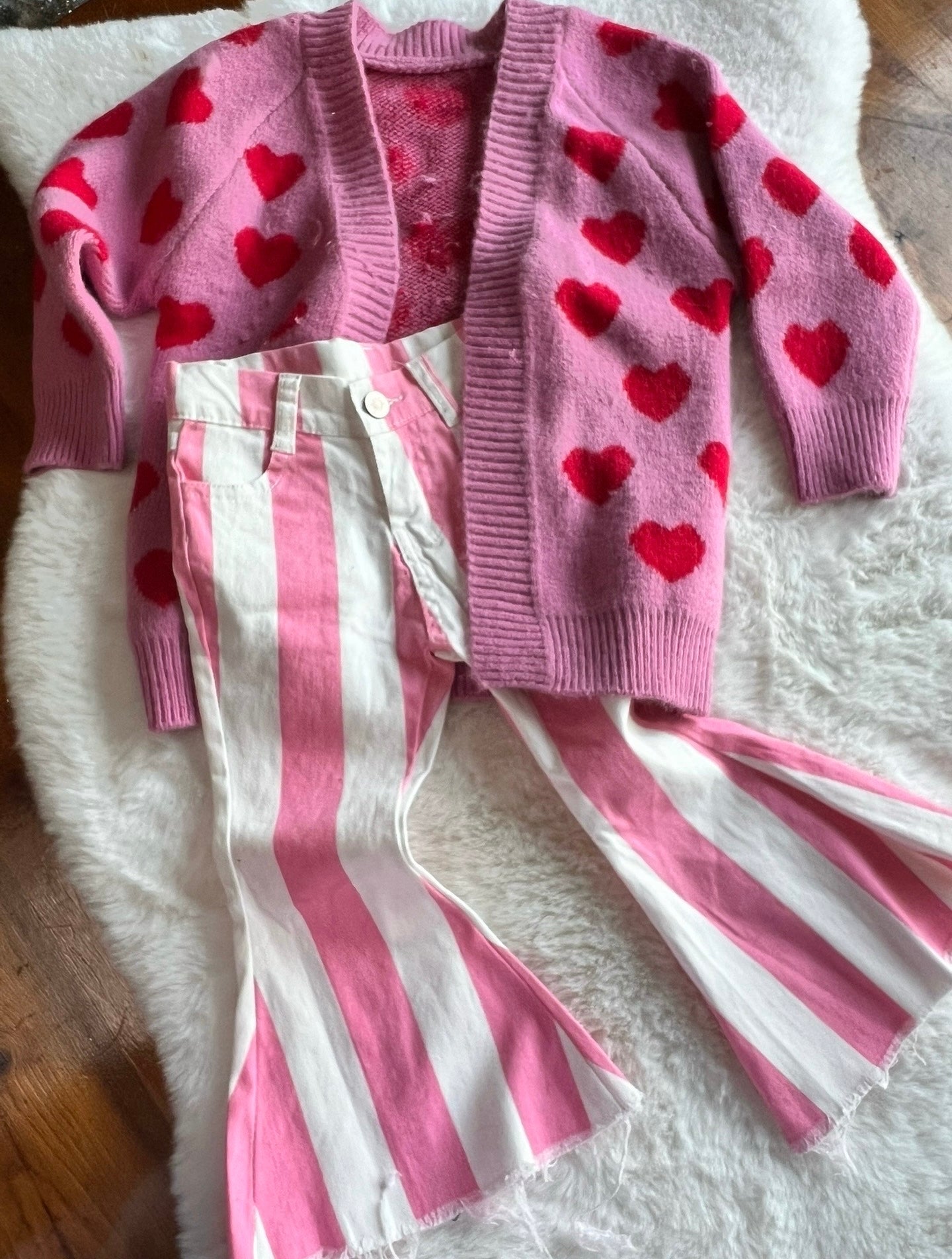 Pink Heart Cardigan