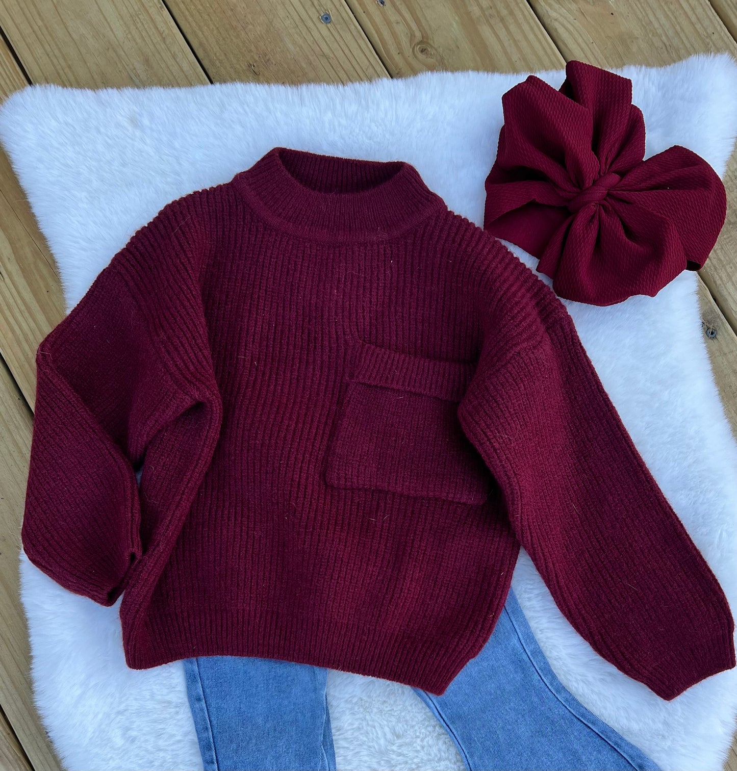 Maroon Girls Sweater
