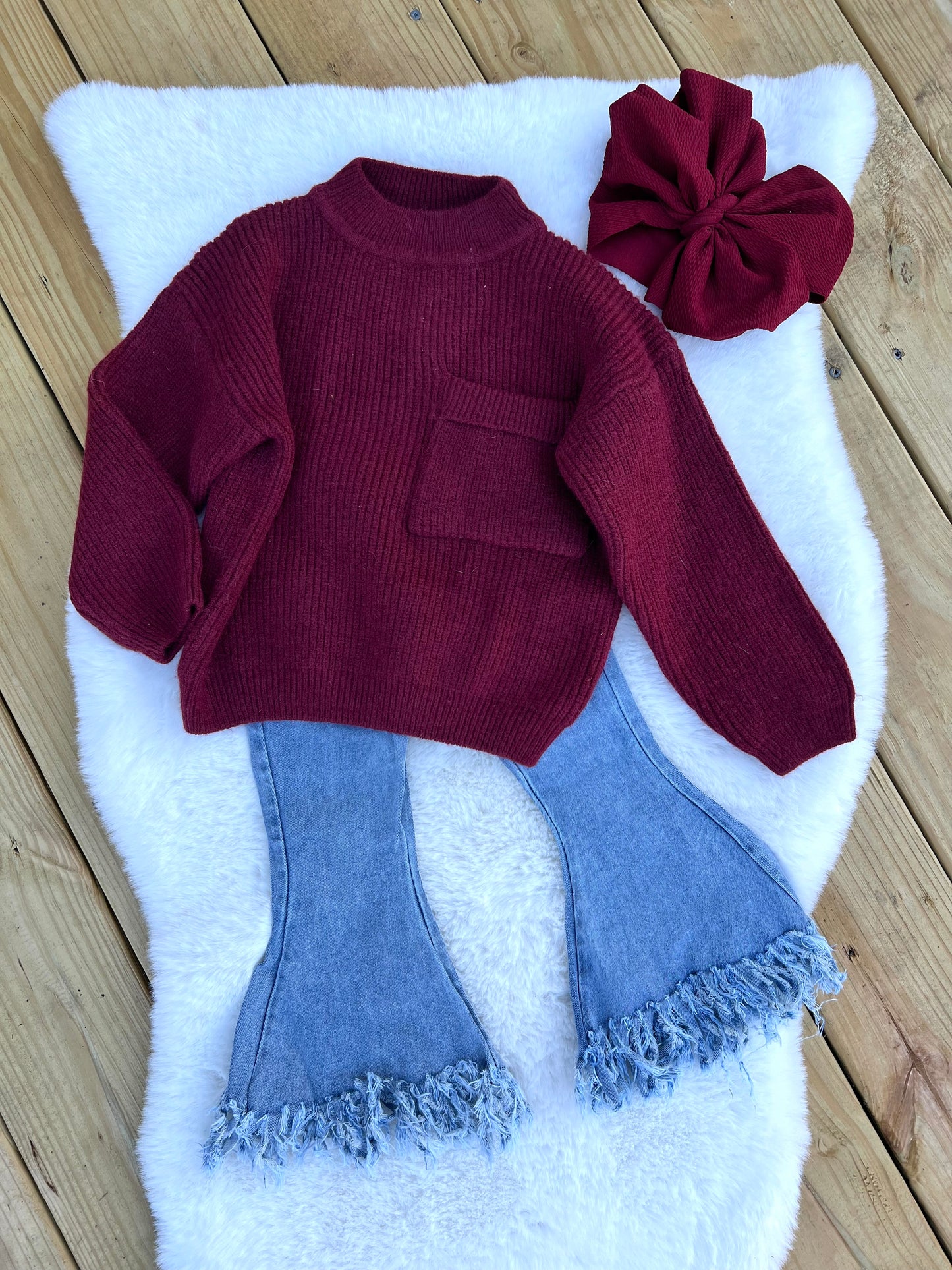 Maroon Girls Sweater