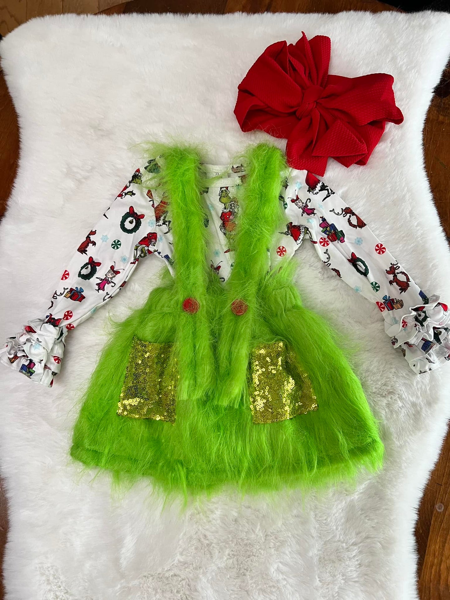 Green Fur Dress