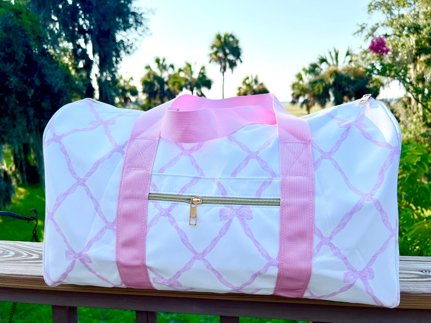 Pink Bow Duffle Bag