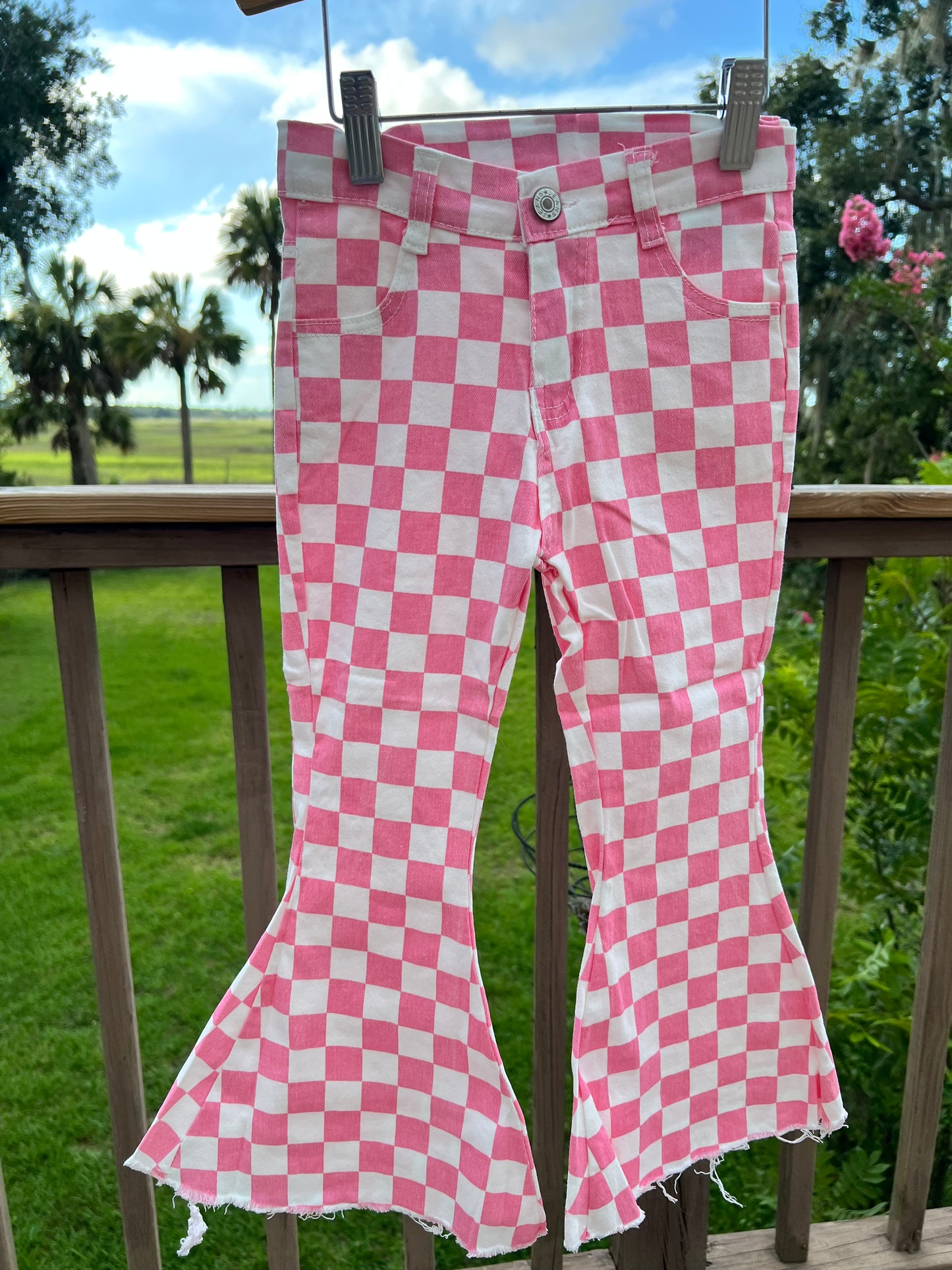 Pink Checker Jeans
