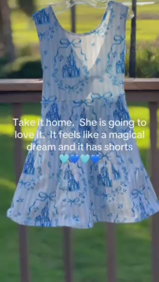 Blue Castle Dress (1-15 days to ship item)
