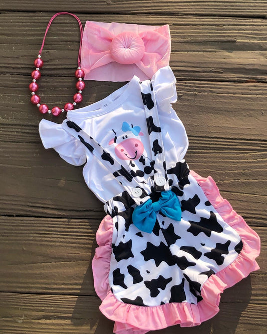 Baby Cow suspender set