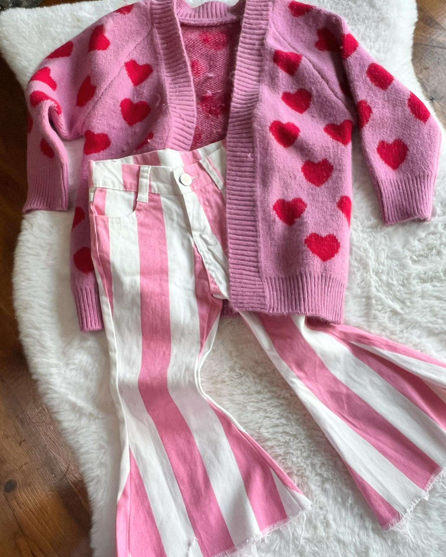 Pink Heart Cardigan