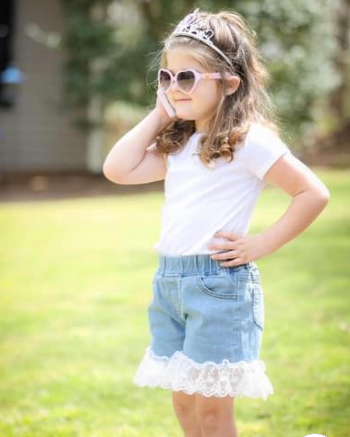 Lace Jean Shorts