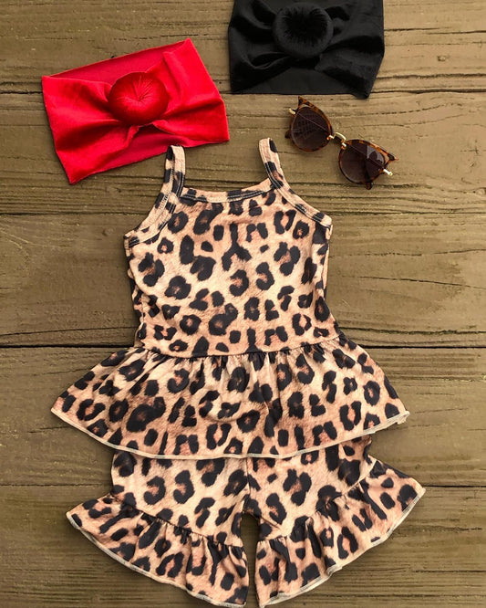 Leopard Tank Shorts set