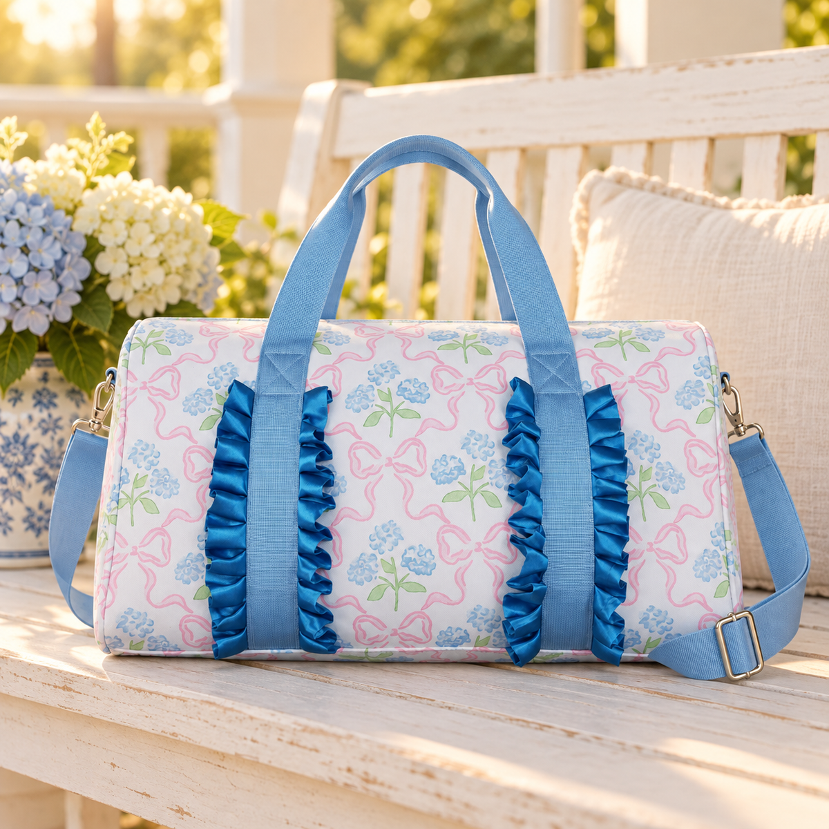 Hydrangea Duffle Bag