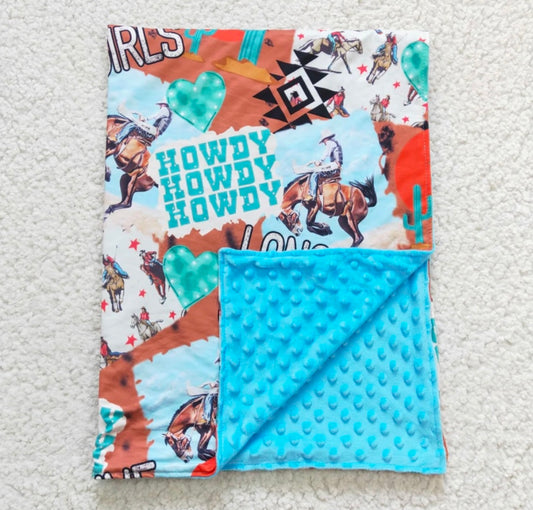 Cow Girl Minky Blanket