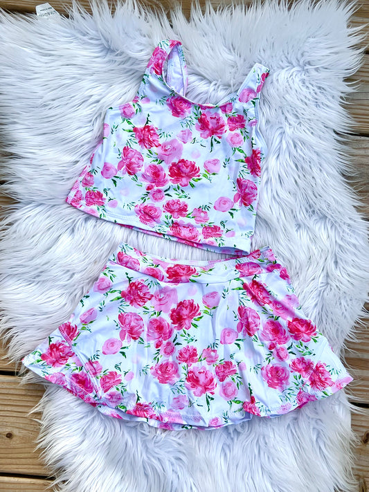 Floral Suzy two piece Athletic outfit (1-15 days to ship item)