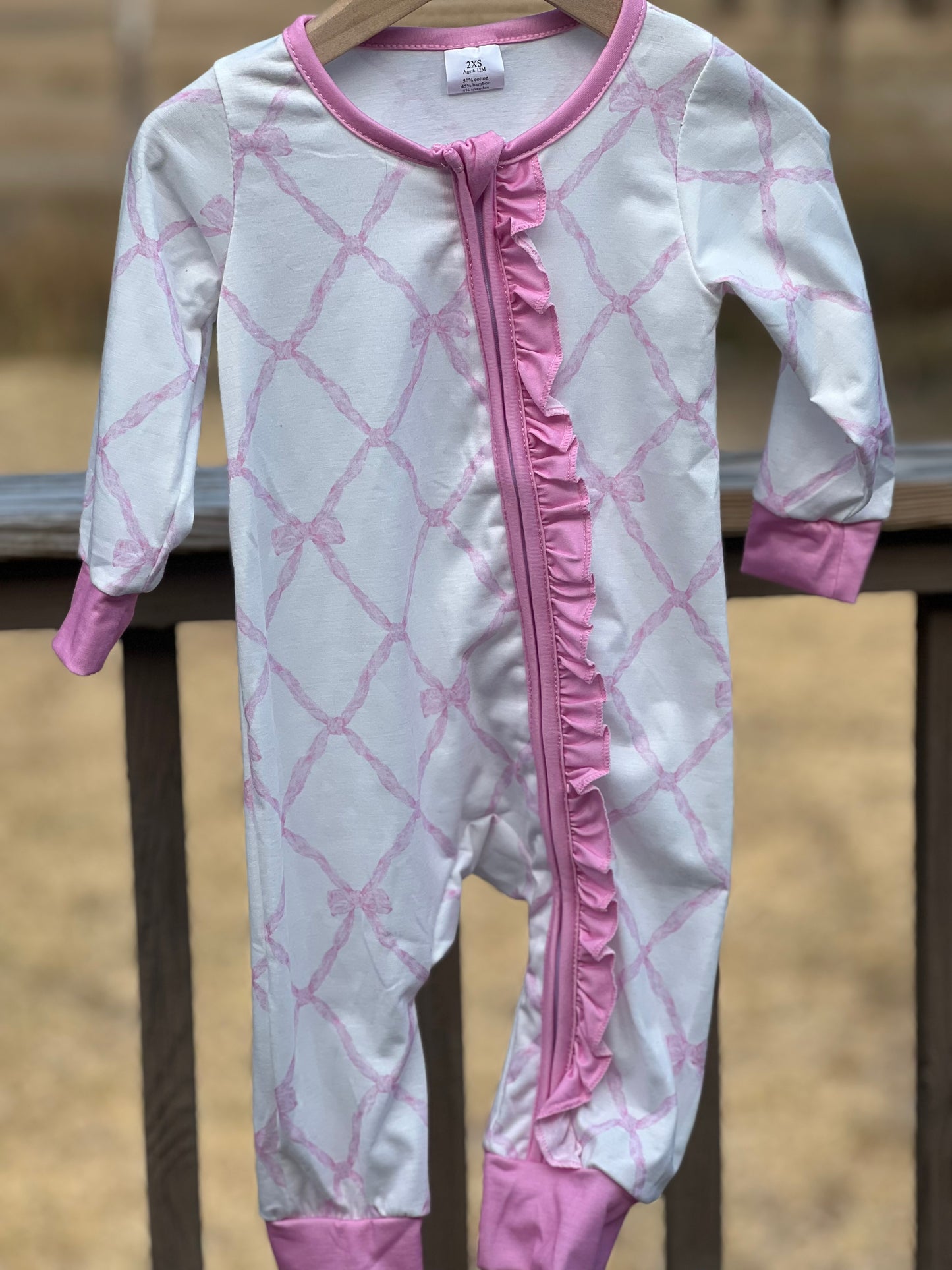 Bow Zipper Romper