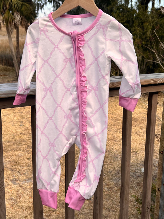Bow Zipper Romper