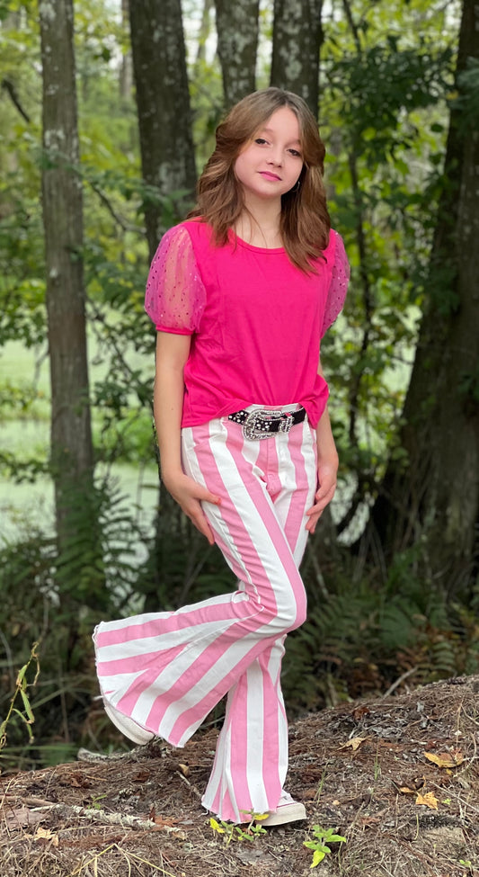 Pink Stripe Jeans