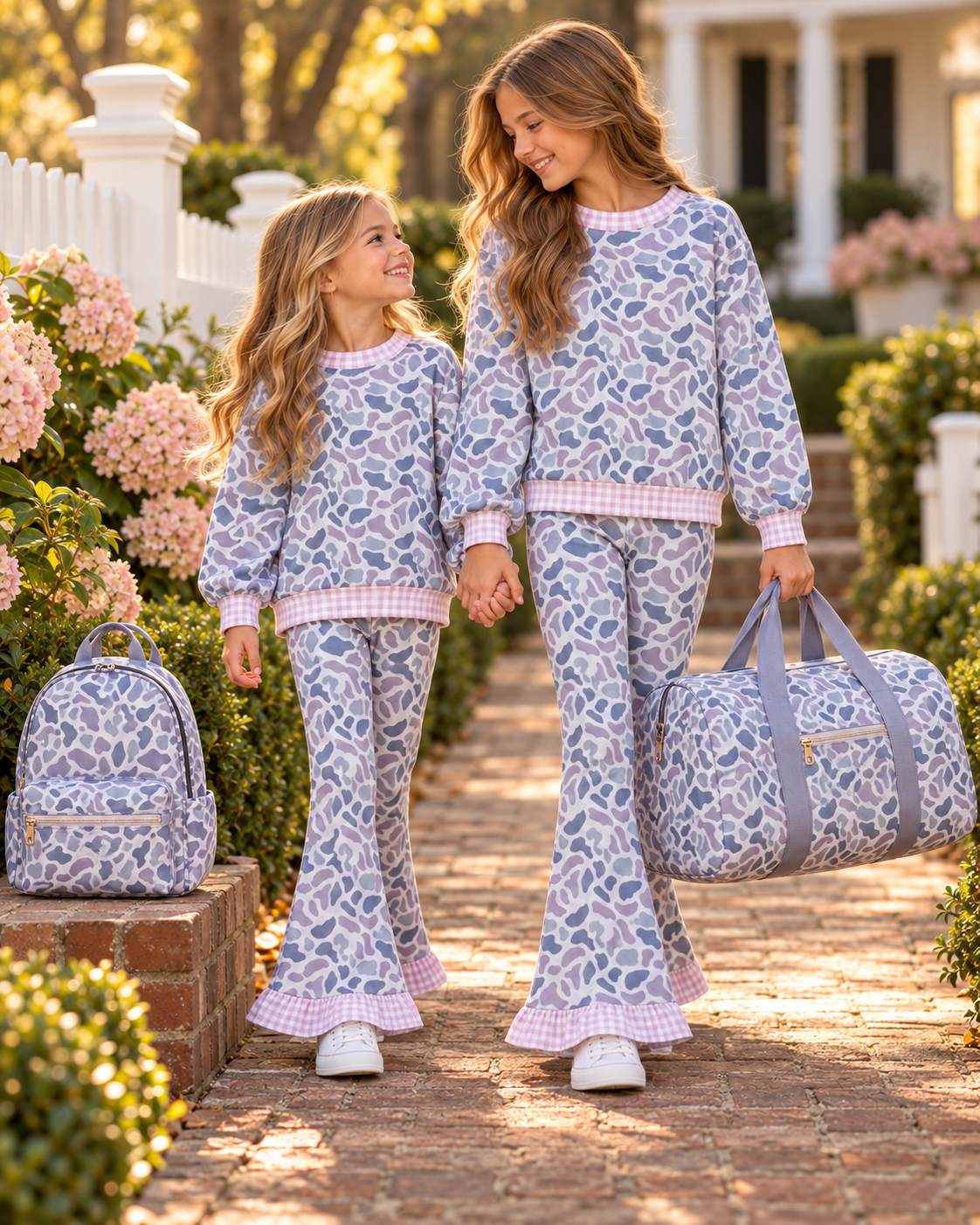 Mossy and Pink Gingham Mindy Set