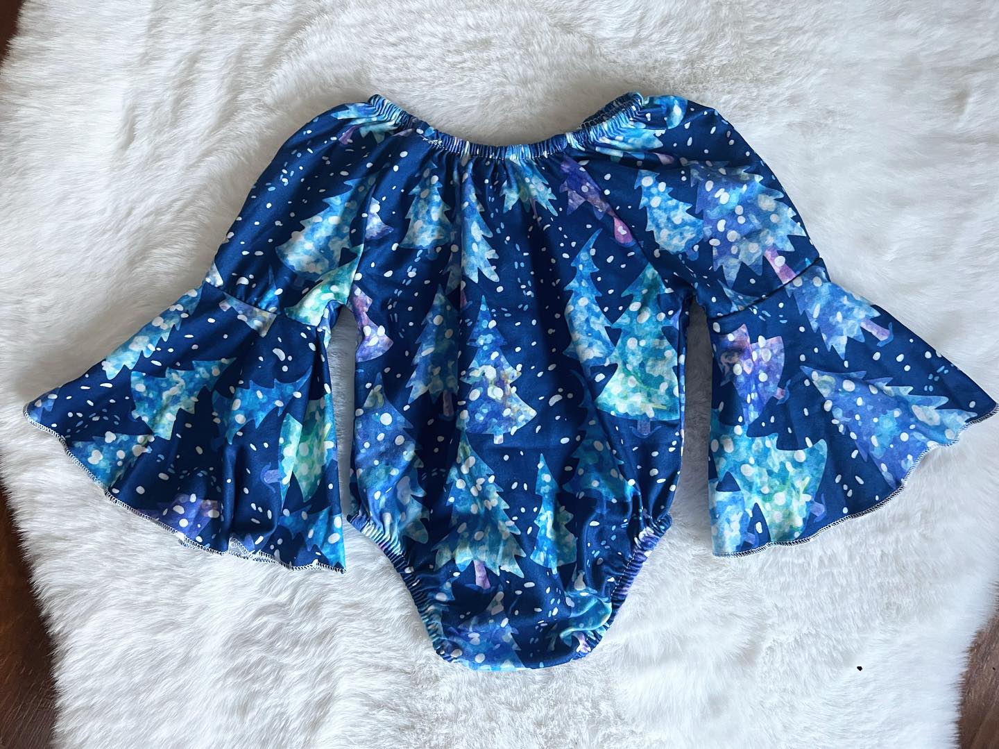 Blue Night Tree Romper