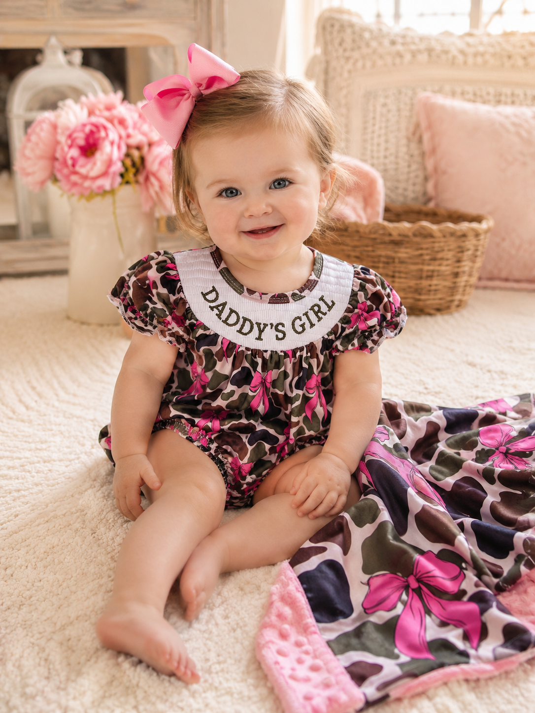 Camo meets Bows Romper