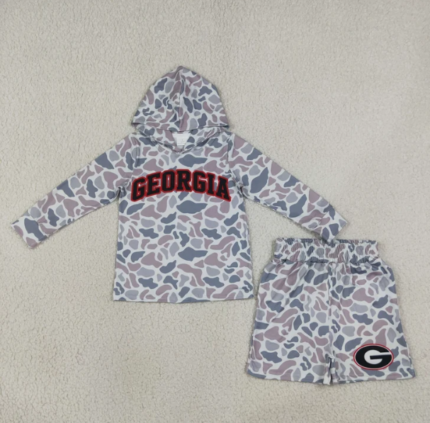 Camo Hoodie Shorts set G