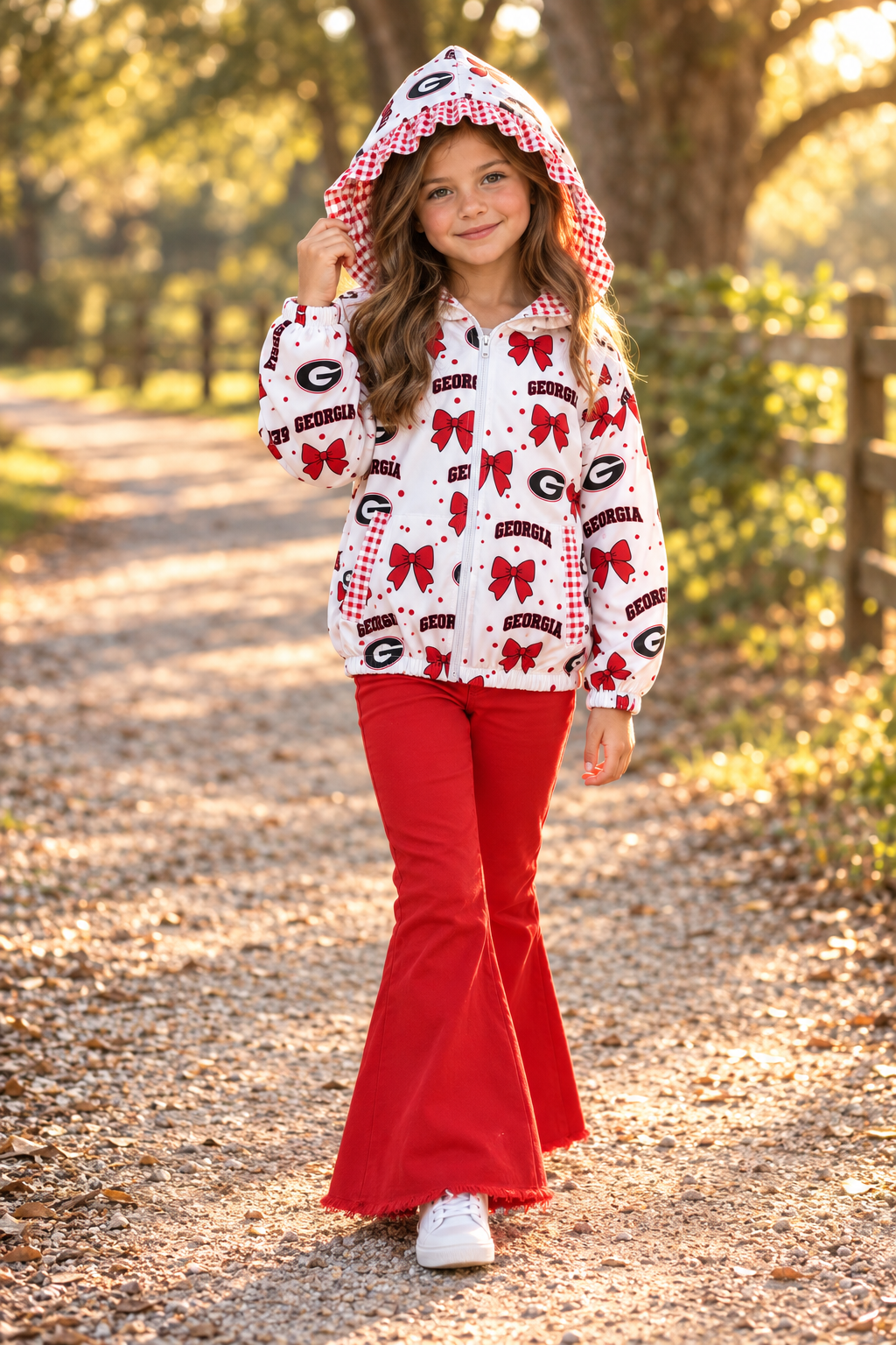 Red Bow Zip Jacket