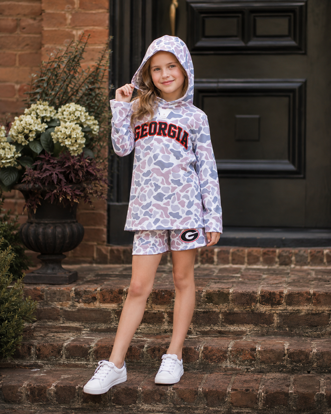 Camo Hoodie Shorts set G