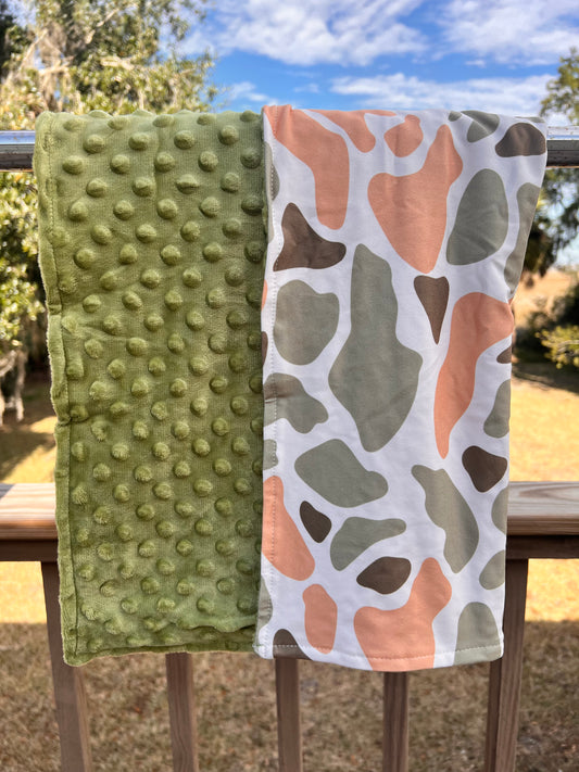 Camo River Birch Minky Blanket