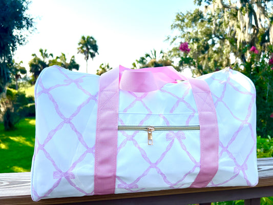 Pink Bow Duffle Bag