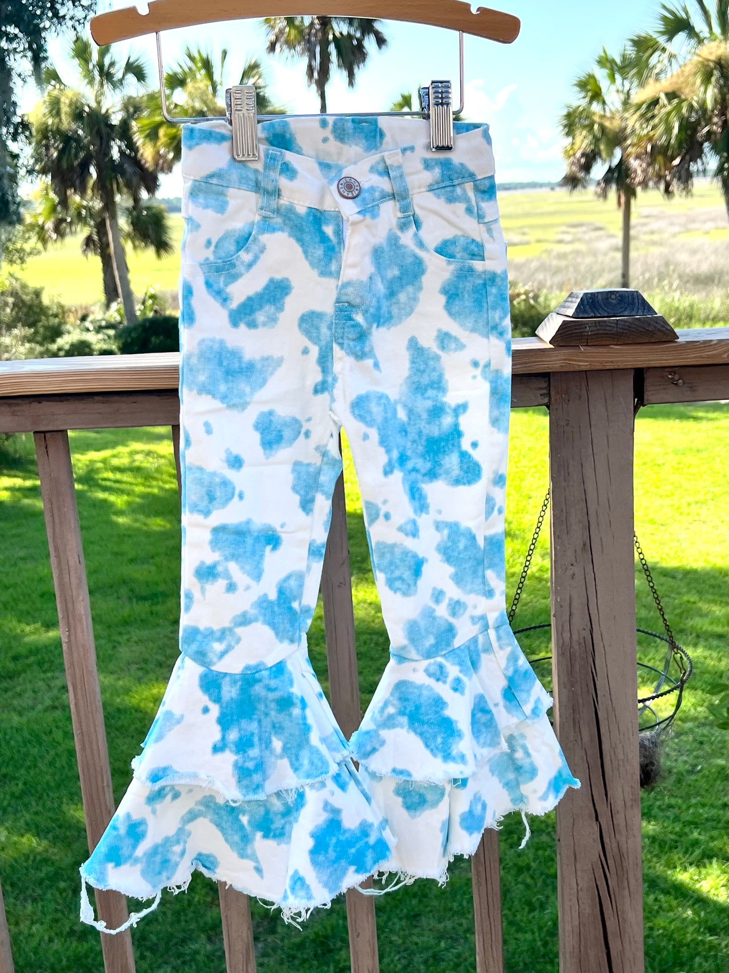 Blue Splash Double bells Jeans