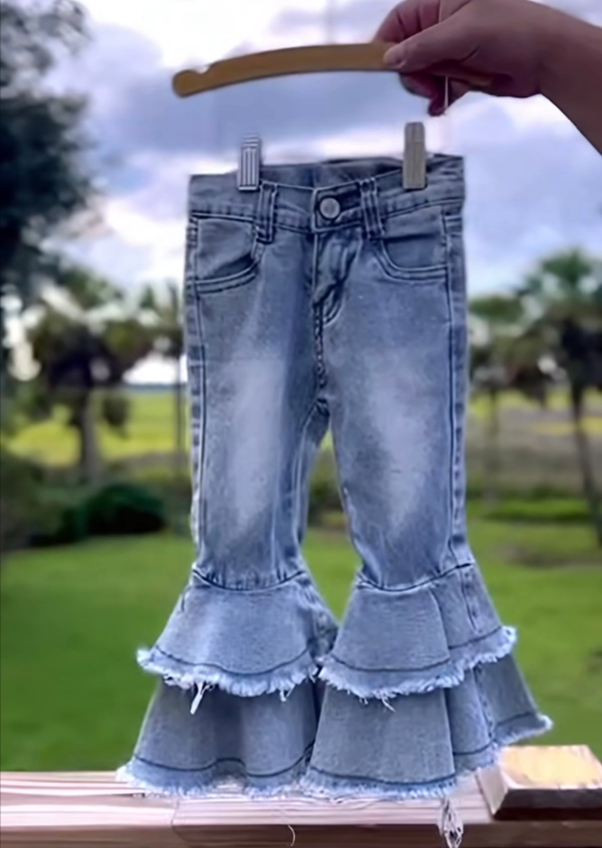 Double Ruffle jeans TWO – Salty Sue