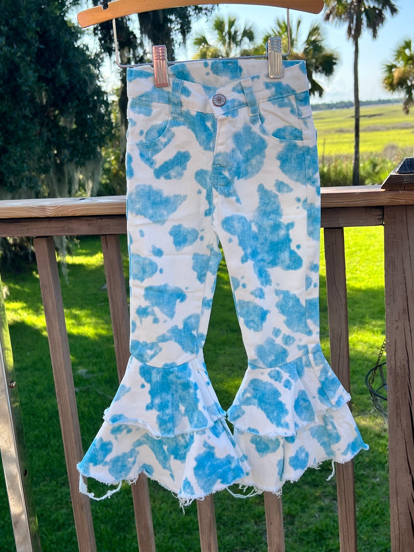 Blue Splash Double bells Jeans