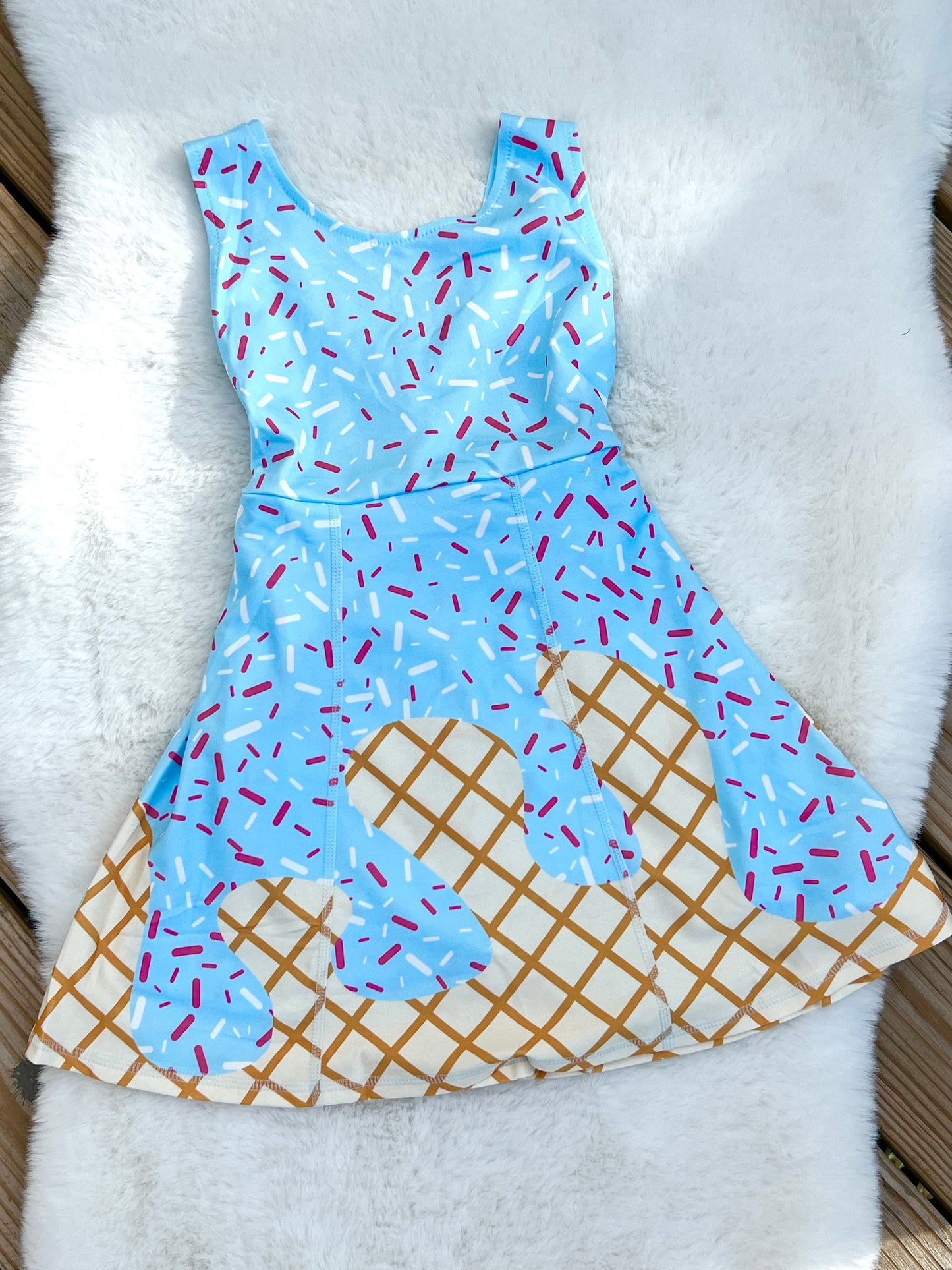 Drip Cone Ice Cream Dress (1-15 days to ship item)