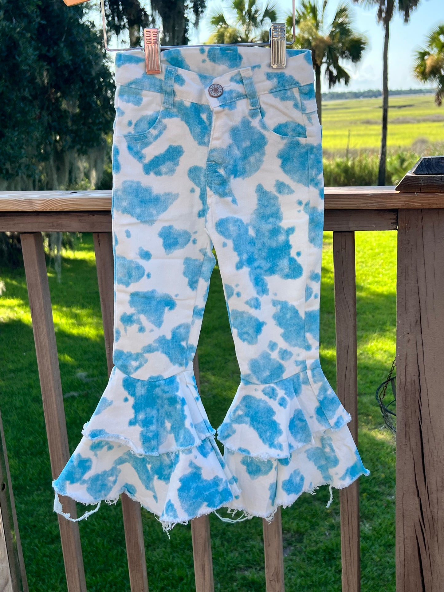 Blue Splash Double bells Jeans
