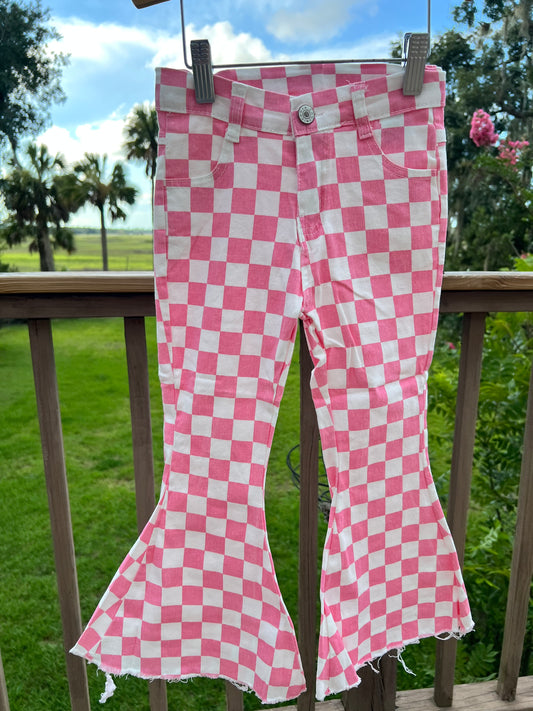 Pink Checker Jeans