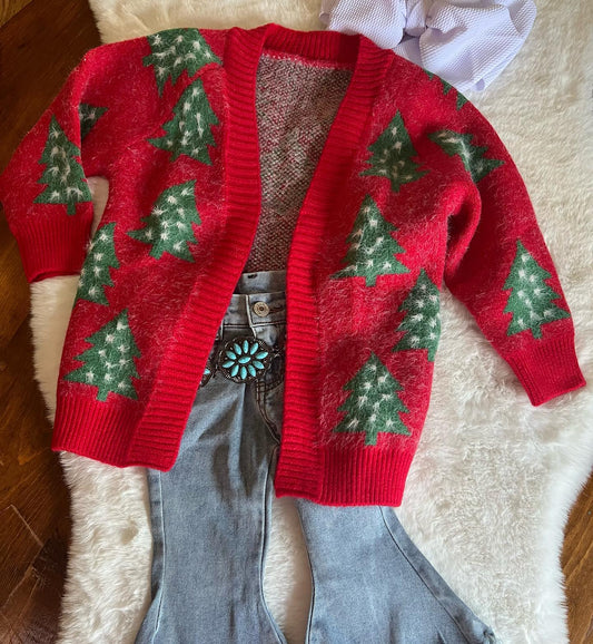 Red Christmas Tree Sweater